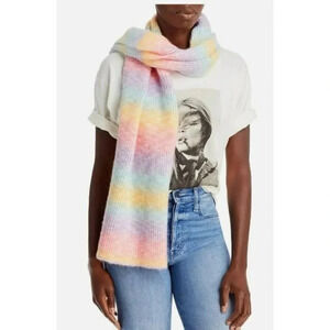 NWT Aqua Space Dye Rib Knit Scarf (MSRP $88)